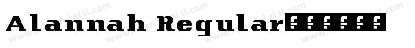 Alannah Regular字体转换